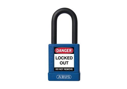 Aluminum safety padlock with blue cover 74/40 blue 