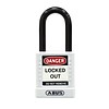 Aluminium safety padlock with white cover 74/40 white