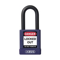 Aluminum safety padlock with purple cover 74/40 PURPLE