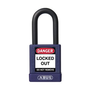 Abus Aluminium safety padlock with purple cover 59115