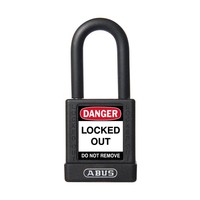 Aluminium safety padlock with black cover 59111