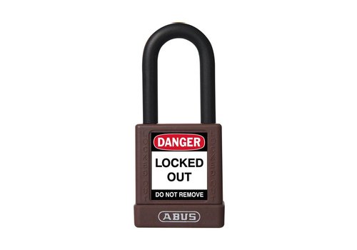 Aluminum safety padlock with brown cover 74/40 brown 