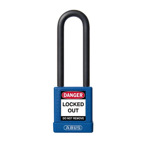 Aluminum safety padlock with blue cover 74/40HB75 blue 