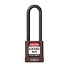 Abus Aluminum safety padlock with brown cover 74/40HB75 BRAUN