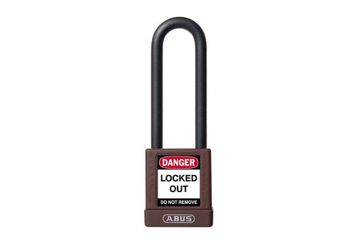 Aluminum safety padlock with brown cover 74/40HB75 BRAUN 