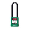 Abus Aluminum safety padlock with green cover 58984