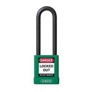 Abus Aluminum safety padlock with green cover 58984