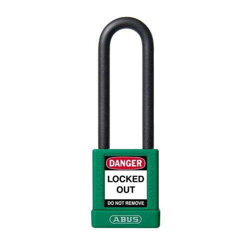 Aluminum safety padlock with green cover 74/40HB75 green 