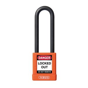 Abus Aluminium safety padlock with orange cover 58985