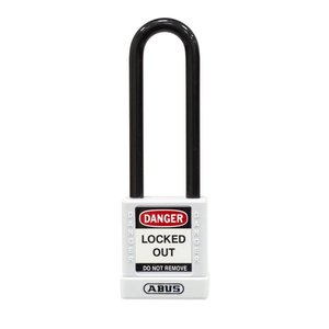 Abus Aluminium safety padlock with white cover 58987