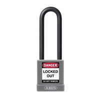 Aluminum safety padlock with grey cover 58988