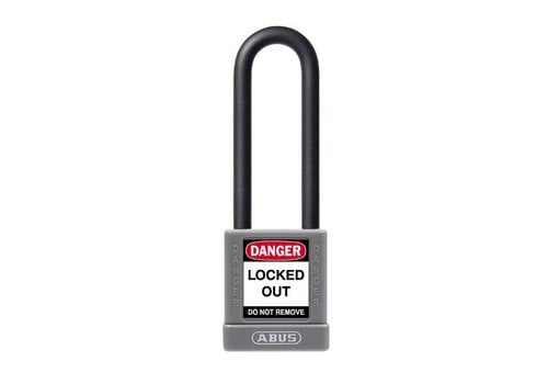 Aluminum safety padlock with grey cover 74/40HB75 grey 