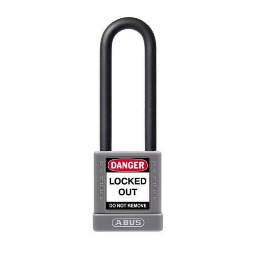 Aluminum safety padlock with grey cover 74/40HB75 grey 