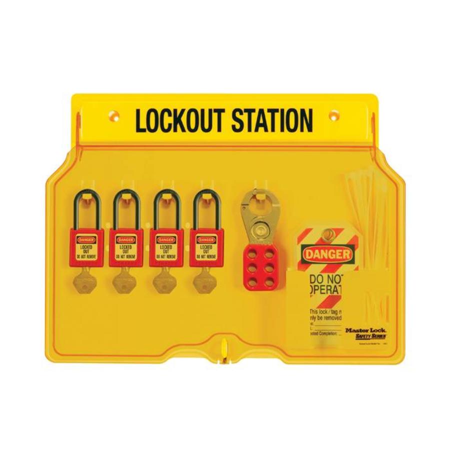 Jobsite Safety - Lockout Tagout - Valve and Hose Lockouts - Verrouillage de  vanne à bille de style cale, 4-1/8 pouce x 10-1/16 pouce x 2-15/16 pouce,  rouge, métal enduit de poudre