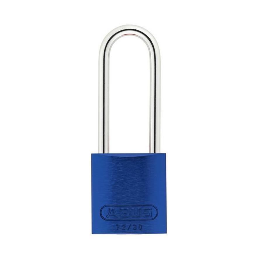 Anodized aluminium safety padlock blue 72/30HB50 BLAU