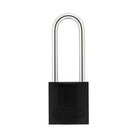 Anodized aluminium safety padlock black 72/30HB50 SCHWARZ