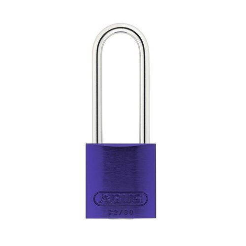 Anodized aluminium safety padlock purple 72/30HB50 purple LILA 