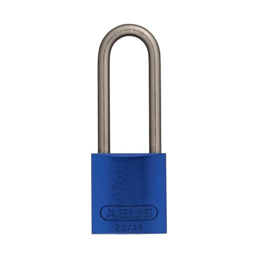 Anodized aluminium safety padlock blue 72IB/30HB50 BLAU