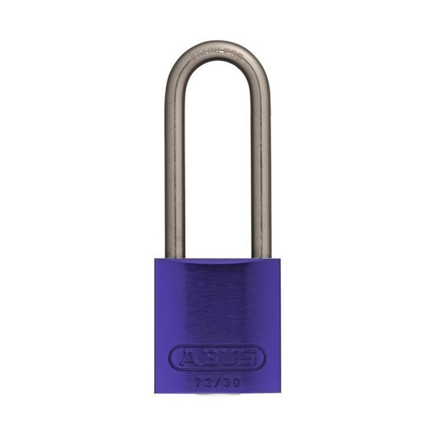 Anodized aluminium safety padlock purple 72IB/30HB50 LILA