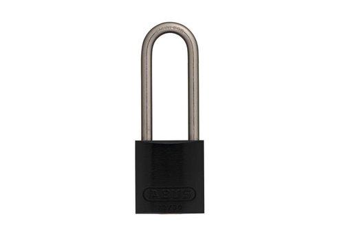 Anodized aluminium safety padlock black 72IB/30HB50 SCHWARZ 