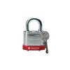 Brady Laminated steel safety padlock red 814088