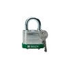 Brady Laminated steel safety padlock green 814090