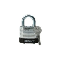 Laminated steel safety padlock black 8140087