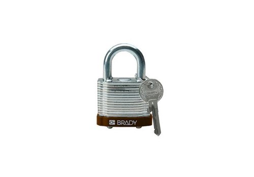 Laminated steel safety padlock brown 814092 