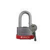 Brady Laminated steel safety padlock red814097
