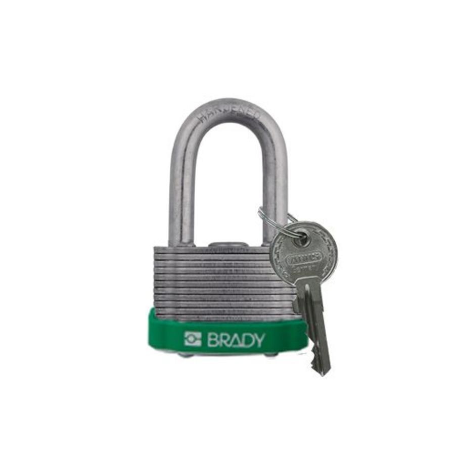 Laminated steel safety padlock green 814099