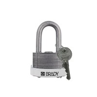 Laminated steel safety padlock white 814103