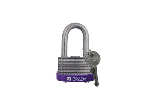 Laminated steel safety padlock purple 814102 