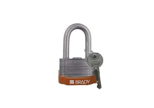 Laminated steel safety padlock brown 814101 