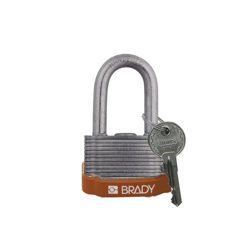 Laminated steel safety padlock brown 814101 