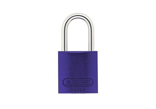Anodized aluminium safety padlock purple 72/30 LILA 