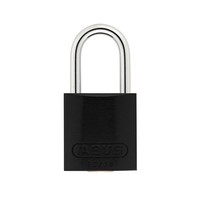 Anodized aluminium safety padlock black 72/30 SCHWARZ