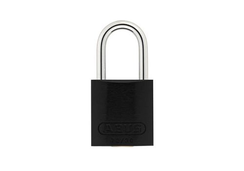 Anodized aluminium safety padlock black 72/30 SCHWARZ 