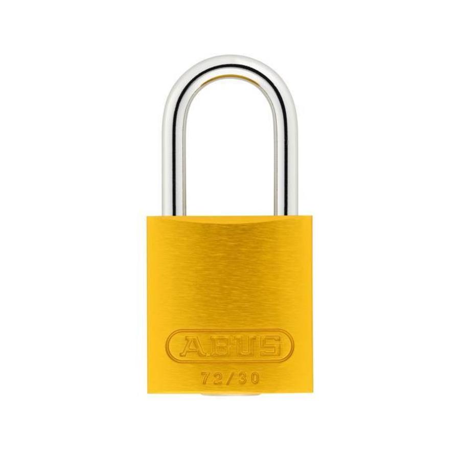 Anodized aluminium safety padlock yellow 72/30 GELB