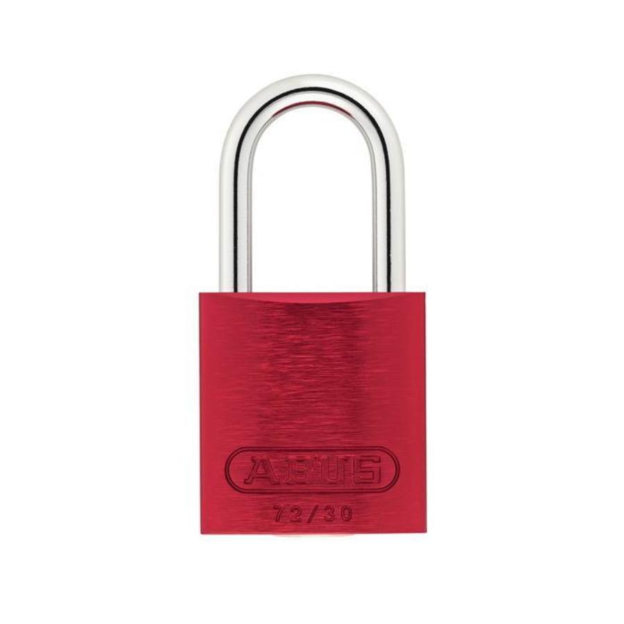 Anodized aluminium safety padlock red 72/30 ROT