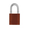 Abus Anodized aluminium safety padlock brown 72IB/30 BRAUN