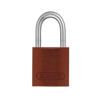 Anodized aluminium safety padlock brown 72IB/30 BRAUN