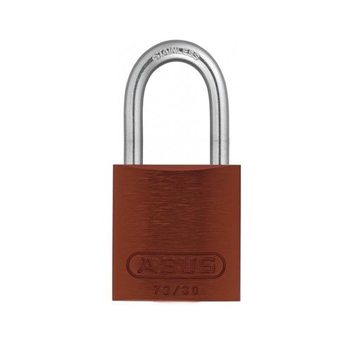 Anodized aluminium safety padlock brown 72IB/30 BRAUN 