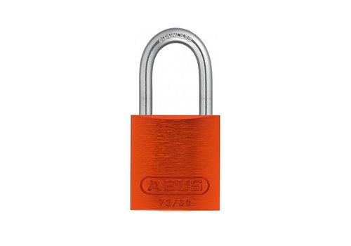 Anodized aluminium safety padlock orange 72IB/30 ORANGE 