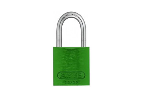 Anodized aluminium safety padlock green 72IB/30 GRÜN 