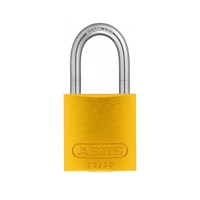 Anodized aluminium safety padlock yellow 72IB/30 GELB