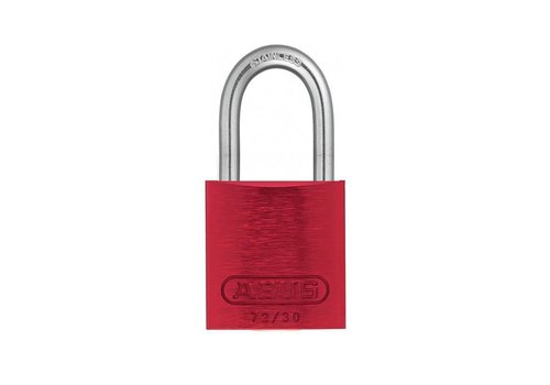 Anodized aluminium safety padlock red 72IB/30 ROT 