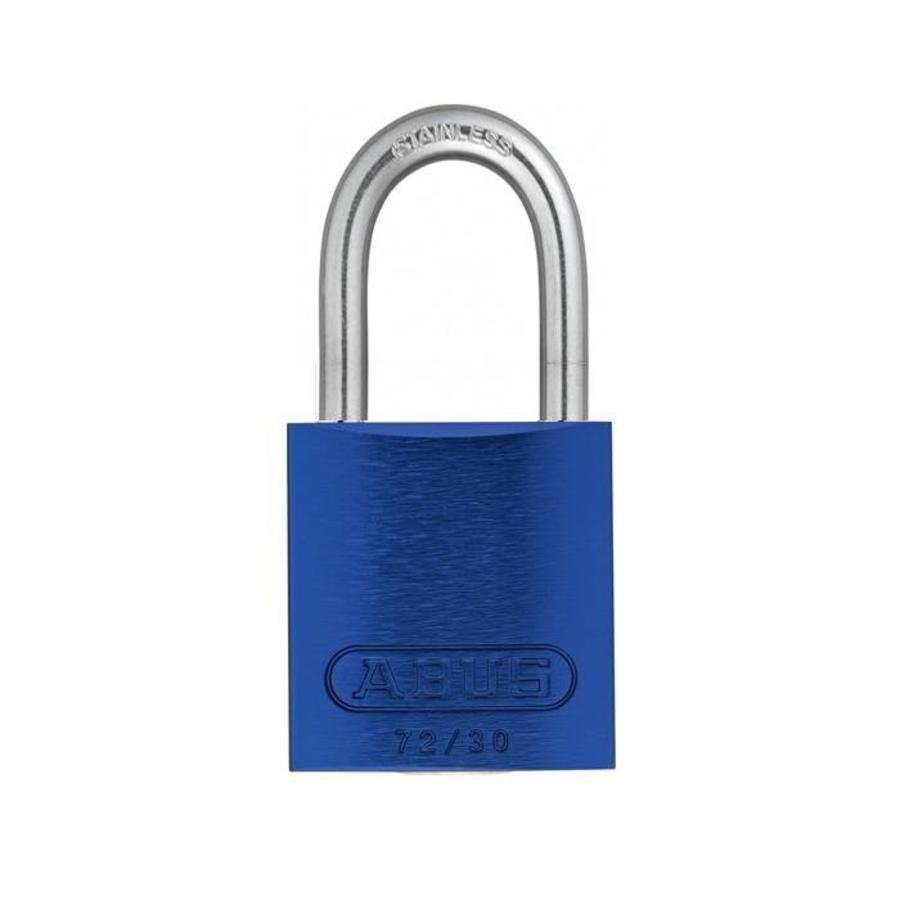 Anodized aluminium safety padlock blue 72IB/30 BLAU