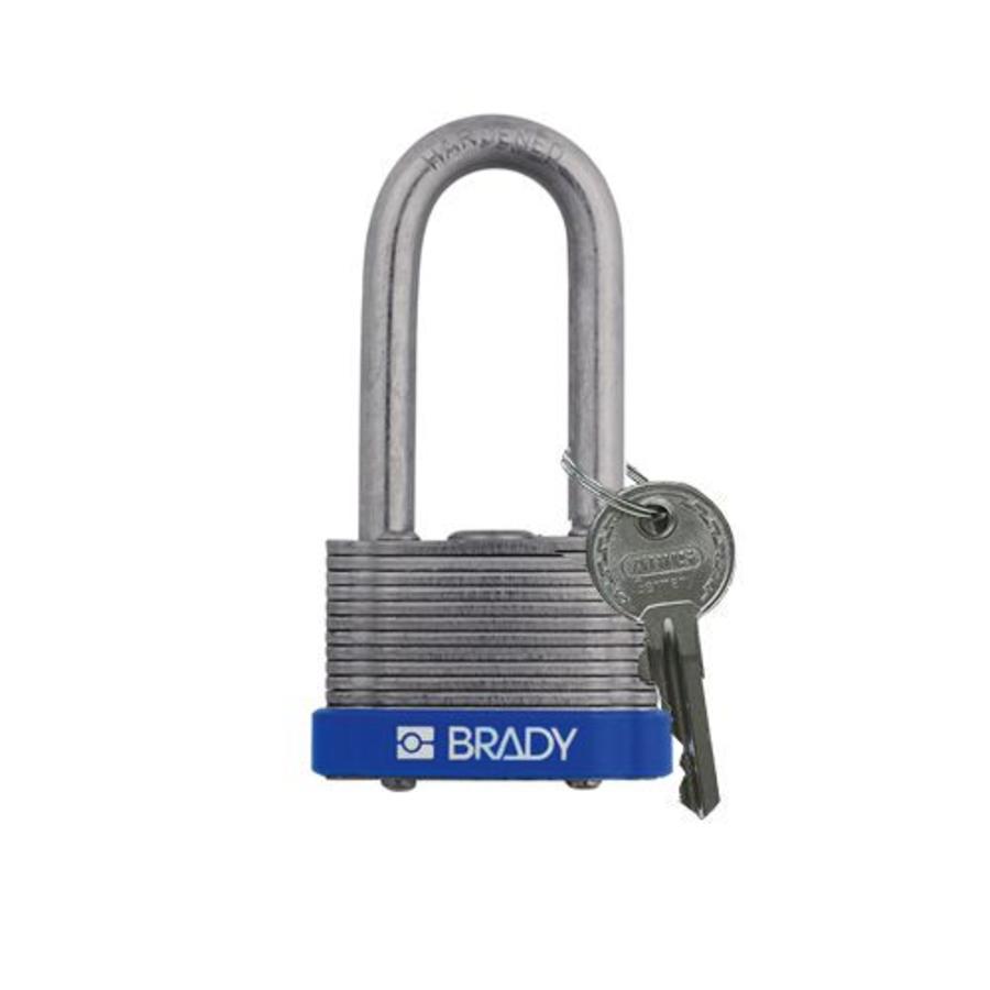 Laminated steel safety padlock blue 814104