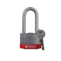 Laminated steel safety padlock red 814106