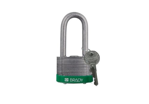 Laminated steel safety padlock green 814108 